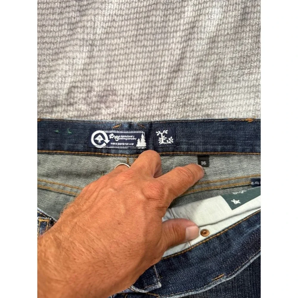 Lifted Research Group Mens‎ Blue Jeans Denim Medium Wash Embroidered 36x34 Y2K